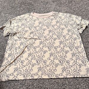 SHEIN Cream Gingerbread Graphic Tee